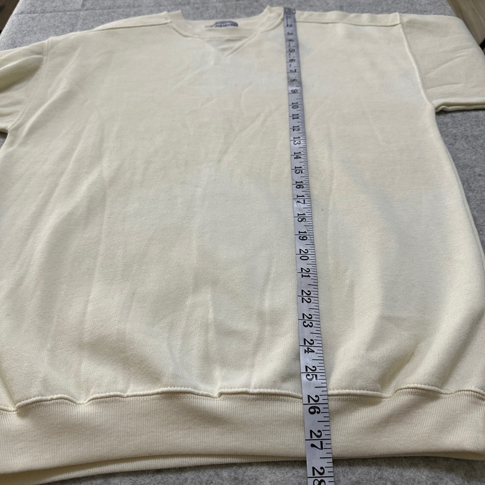 VTG Jennifer Moore Butter Yellow Sweatshirt Crewneck Pullover Quite Luxury Small - Picture 6 of 11